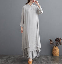 Load image into Gallery viewer, Signature Cotton Loose Hanfu Tea Gown Two-piece Traditional Chinese Costume
