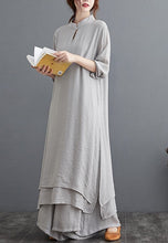 Load image into Gallery viewer, Signature Cotton Loose Hanfu Tea Gown Two-piece Traditional Chinese Costume
