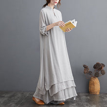 Load image into Gallery viewer, Signature Cotton Loose Hanfu Tea Gown Two-piece Traditional Chinese Costume
