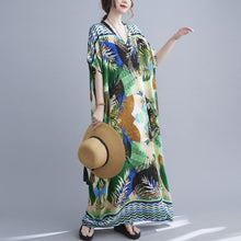 Load image into Gallery viewer, V Neck Floral Robe Chinese Style Casual Dress Boho Dress

