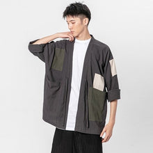 Load image into Gallery viewer, Loose Men&#39;s Cardigan Kimono Shirt Samurai Costume
