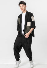 Load image into Gallery viewer, Loose Men&#39;s Cardigan Kimono Shirt Samurai Costume
