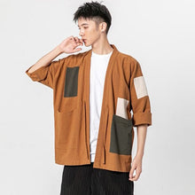 Load image into Gallery viewer, Loose Men&#39;s Cardigan Kimono Shirt Samurai Costume
