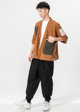 Load image into Gallery viewer, Loose Men&#39;s Cardigan Kimono Shirt Samurai Costume
