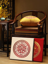Load image into Gallery viewer, Auspicious Embroidery Linen Traditional Chinese Seat Cushion

