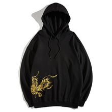 Load image into Gallery viewer, Phoenix Embroidery Unisex Oriental Hoodie Cotton Sweatshirt
