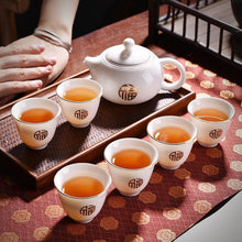 Load image into Gallery viewer, Gold Gilted Porcelain Kung Fu Tea Set Cups Teapot 6 Pieces
