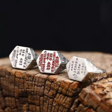 Load image into Gallery viewer, Eight-diagram-shaped Appetizer Designed Sterling Silver Openings Ring
