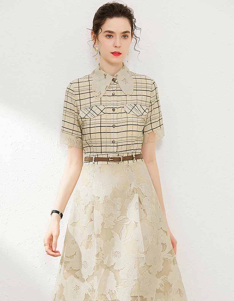 Apricot Camellia Dress