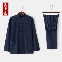 Load image into Gallery viewer, Linen fabric, Chinese Tang Suit set, Kong fu Suit set
