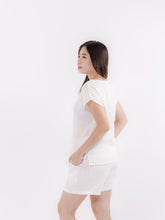 Load image into Gallery viewer, Linen Short Sleeve Top (White)
