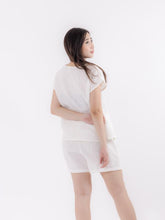 Load image into Gallery viewer, Linen Short Sleeve Top (White)
