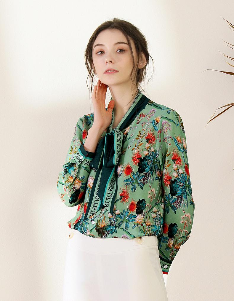 Ribbon Collar Shirt