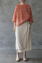 Load image into Gallery viewer, Orange Printed Top
