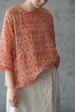 Load image into Gallery viewer, Orange Printed Top
