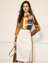 Muatkan imej ke dalam penonton Galeri, Stylish Orange Two-Piece
